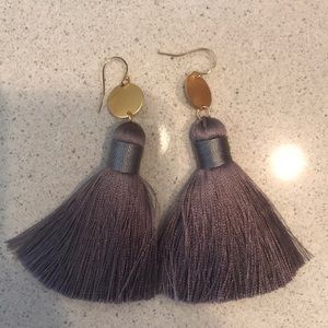 Grey statement earrings